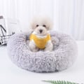 Miniatyrbillede 3 af 4: Rund hundekurv katteseng fluffy kæledyrsseng pude blød og behagelig, varm, vandtæt, skridsikker og vaskbar hundepude egnet til katte, stribede hunde