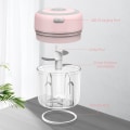 Miniatyrbilde 3 av 7: Elektrisk mini hvitløkskutter, kutter og kvern rosa