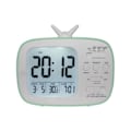 Miniatyrbillede 1 af 6: G179 Retro TV-vækkeur til studerende, sovesal, sengebord, elektronisk ur (grøn engelsk