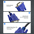 Miniatyrbillede 3 af 7: 3 stk. HD15 VGA-videokabel til tv-computer 3 stk. 3m han til han