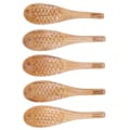 Miniatyrbillede 3 af 8: 5 stk. træspiseskeer, innovativ fiskeformet udskæringssuppe KLB