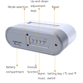 Pikkukuva 4 / 7: Kynäteline LCD-elektroninen kello Toimistonäyttö Lämpötilahälytyskello (Musta)