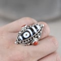 Miniatyrbild 5 av 5: Silverring, unik justerbar ring, Nepal amuletta samling