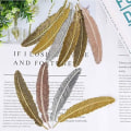 Pikkukuva 6 / 8: Metal Feather Bookmarks Simple Elegant and Thin Feather-shaped Bookmarks KLB