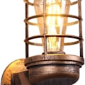 Miniatyrbilde 1 av 5: Retro personlighet enkel smidd jern vegglampe lampeskjerm vegglampe KLB