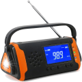 Miniatyrbilde 1 av 5: TKOOFN Solar Dynamo Crank Radio FM, Bærbar Multifunksjonell Utendørs Nyhet