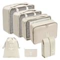 Miniatyrbillede 1 af 5: 290T dobbeltsidet twill stof, 7 sæt opbevaringsposer, rejse beige