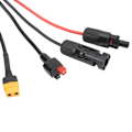 Miniatyrbillede 4 af 8: til 4 solpanel han til DC 5,5 x 2,1 mm adapterforlængerledning KLB