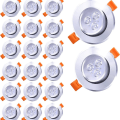 Miniatyrbilde 1 av 5: Pakke med 20 LED innfelt spotlights 3W kald hvit 6000K 245LM KLB