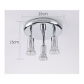 Miniatyrbilde 2 av 3: Taklampe, 3 justerbare spotlights, bad, 9 W, LED-belysning med justerbar
