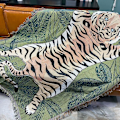 Miniatyrbild 2 av 5: Soffa filt tecknad tiger Sherpa filt varm mjuk & fluffig fleece filt som sofföverdrag