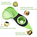 Miniatyrbild 2 av 5: Set med 2 4-i-1 avokadoskärare, avokadoskalare och avokadohackare i miljövänlig ABS, ergonomisk verktygssats för avokado, mango, kiwi