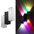 Miniatyrbillede 3 af 8: LED væglampe op og ned udendørs indendørs moderne aluminium KLB