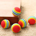 Miniatyrbild 3 av 5: Mjuka regnbågsbollar i skumgummi för katter, färgglada tuggbollar för husdjur, KLB