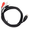 Miniatyrbillede 8 af 8: DIN 8-polet til 3,5 mm 2 RCA-kabel, han til han, fremragende DIN-lyd KLB