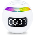 Miniatyrbild 1 av 4: Digital väckarklocka för barn - multifunktionell, bas, Bluetooth, vit
