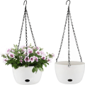 Miniatyrbillede 7 af 8: 24CM Automatiske Vandingsblomsterpotter, Runde PP Plastplanter med Vandingshul