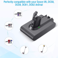 Miniatyrbilde 4 av 7: Reservebatteri for Dyson V6 DC62 DC58 DC59 - Li-Ion, 3000mAh, med filtre KLB