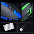 Miniatyrbillede 6 af 8: Kablet USB-mus Optisk RGB Computer-mus 1200DPI til kontor