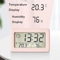 Miniatyrbillede 5 af 6: YD005 Mini Tyndt LCD Temperatur og Fugtighed Elektronisk Ur (Sort)