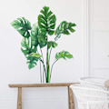 Miniatyrbild 6 av 7: Monstera blad väggdekaler tropiska växter väggdekaler för vardagsrum KLB