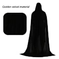 Miniatyrbillede 3 af 5: Unisex sort fuld længde hætte kappe kostume