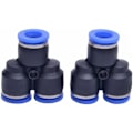 Miniatyrbillede 1 af 5: Way Tee Air Pneumatisk 10stk Y-formet Reducering Tee Plast Pneumatiske Tee Samlinger til Have Vandrør Højtryks Hurtige Samlinger (Størrelse: PY-10) KLB