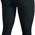 Miniatyrbilde 4 av 5: Berømte leggings, kvinners rumpe løftende yogabukser høye 01 svart KLB