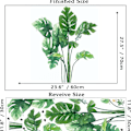 Miniatyrbild 7 av 7: Monstera blad väggdekaler tropiska växter väggdekaler för vardagsrum KLB