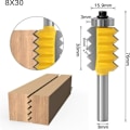 Miniatyrbillede 8 af 8: 8mm skaft hævet plade V-samling bits limfræser til træ KLB