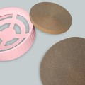 Miniatyrbilde 3 av 5: Rund skrapebrett for katter hvitt: slitesterk rosa skrapematte KLB