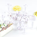 Miniatyrbillede 3 af 5: Fondantkage Biscuit Plunger Sukkerkunst Blomst Blad Pentagram THM004 KLB