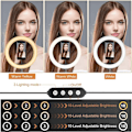 Miniatyrbillede 4 af 6: Ringlys med stativ, 10 tommer ringlys med 63 tommer stativ selfie ringlys