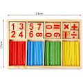 Pikkukuva 3 / 6: Reastar Montessori Matematiikkalelu Värikkäät Laskusauvat Puusta Numerot