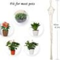 Miniatyrbilde 3 av 6: Set med 4 makrame hengende kurver, bomullstau hengende kurver, blomsterpotteplanter