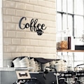 Miniatyrbild 2 av 5: Metallhängande skylt Kaffestation Utskuren bokstavsskylt - Bästa presenten