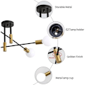 Miniatyrbilde 6 av 8: Retro taklampe, E26 industriell taklampe, 70 cm diameter, for