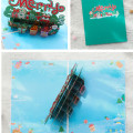 Miniatyrbillede 3 af 5: Glædelig Jul Pop Up-kort, 3D Pop Up-lykønskningskort til jul, Pop Up-julekort