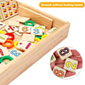Pikkukuva 4 / 8: Montessori-matematiikkalelu puusta, oppimislaatikko, numeroiden oppimispeli piirustuksella KLB
