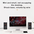 Miniatyrbillede 8 af 8: PC-højttalere, USB-computer RGB-højttalere stereohøjttalersystem til