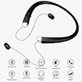 Miniatyrbillede 2 af 8: Bluetooth-hovedtelefoner, trådløst nakkebåndsheadset med sort