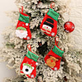 Miniatyrbillede 2 af 8: Små julestrømper, børnestrømper, julemand, snemand, rensdyr, KLB