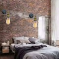 Miniatyrbild 8 av 8: Vintage Järn E26/ E27 Enkel Vägglampa LED Vägglampa Rotation KLB
