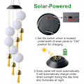 Miniatyrbillede 6 af 8: Solcelledrevne LED-mobilvindspil med farveskift, solcelledrevet havelampe KLB