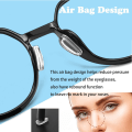 Miniatyrbild 3 av 5: Tio par vattenfall airbag-kuddar (transparent färg) näskuddar för glasögon, halkfria självhäftande näsgripare med airbag, 3 mm tjocklek för glasögon