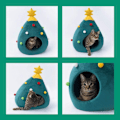 Miniatyrbillede 6 af 6: Katteseng Vaskbar Jule Hundesenge Kæledyrsseng Hundesofa Kattensofa KLB