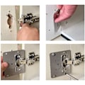 Miniatyrbillede 1 af 3: Hængsel reparationsplade kit rustfrit stål hængsel reparationsplade KLB
