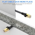 Miniatyrbilde 5 av 8: Cat 7 Ethernet-kabel 3m Heavy Duty Flat Lang Internett