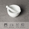 Miniatyrbillede 2 af 4: Porcelænsmorter og støder, keramisk urtekværn, 3,3 tommer hvid