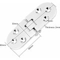Miniatyrbillede 2 af 5: PCS Folding Table Hinges, 180 Degree Rounded Zinc Alloy Folding Table Hinge, Folding Flip Hinge Screws Not Included(Gold) KLB